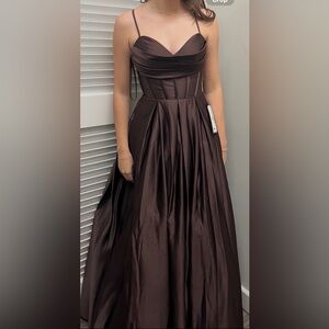 Macy's Chocolate Brown Prom Dress